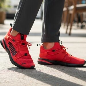 Puma Men's Softride Rift Red Slip On Bold Sneakers 10